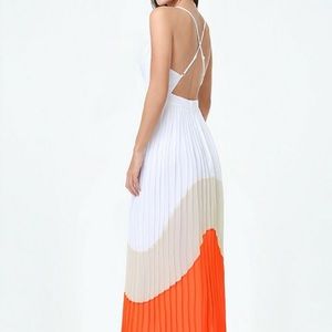 🌸bebe pleated maxi dress